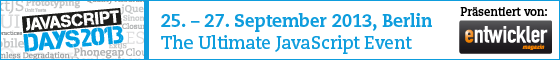 JavaScript-Days 2013 - 25-27. September Berlin